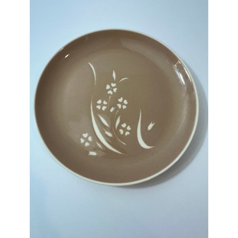 Vintage 1950's Harkerware "Springtime" Salad Plate, Cocoa Pink, 7 1/4"